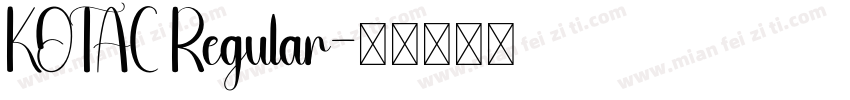 KOTAC Regular字体转换